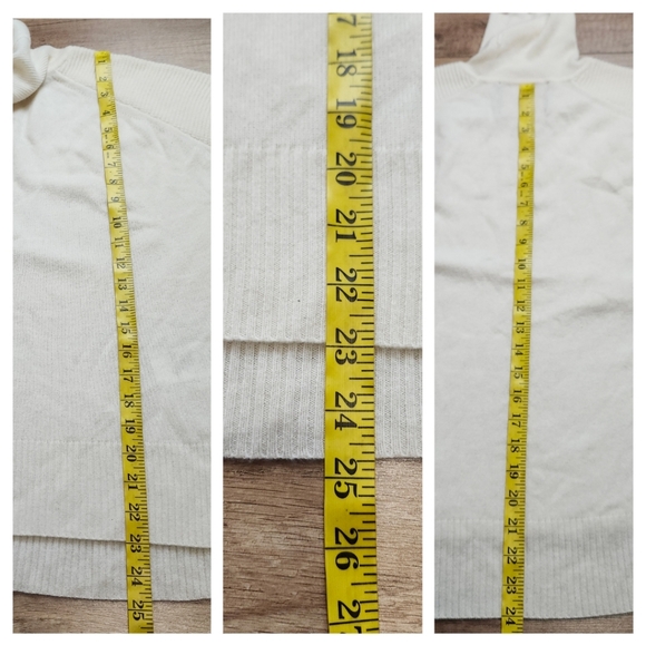 maje moby 100% cashmere Turtleneck Sweater Off-White cream lightweight women's 2 - Picture 11 of 16